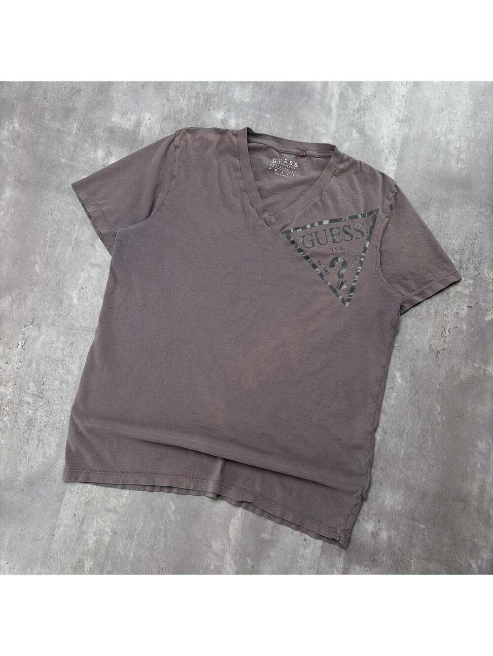 Y2K Grey Guess Grunge Gothic Skater T-Shirt - Picture 2 of 7